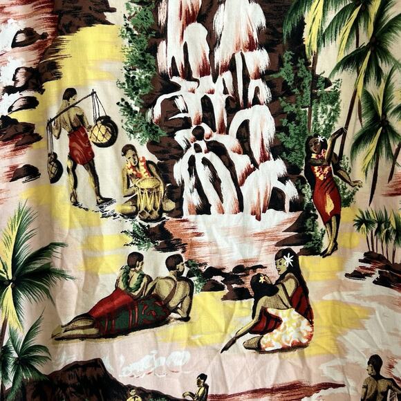 Vintage Kamehameha Hawaii Hawaiian Tropical Beach Tiki Sun House Dress Small M22 - Picture 3 of 6